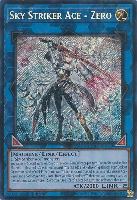 遊戯王OCG デュエルモンスターズ 2025 YU-GI-OH DUAD SKY STRIKER ACE-ZERO Sky Striker Ace = Zero (DUAD-EN049) – Dice & Destiny