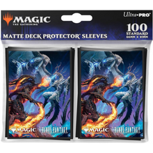 Magic: The Gathering - Final Fantasy - 100 Deck Protector Sleeves v.3 - Ifrit and Bahamut